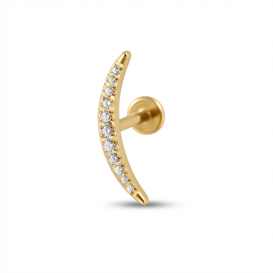 Piercing con zirconi in Titanio G23- Piercing per Lobo, helix, conch, flat