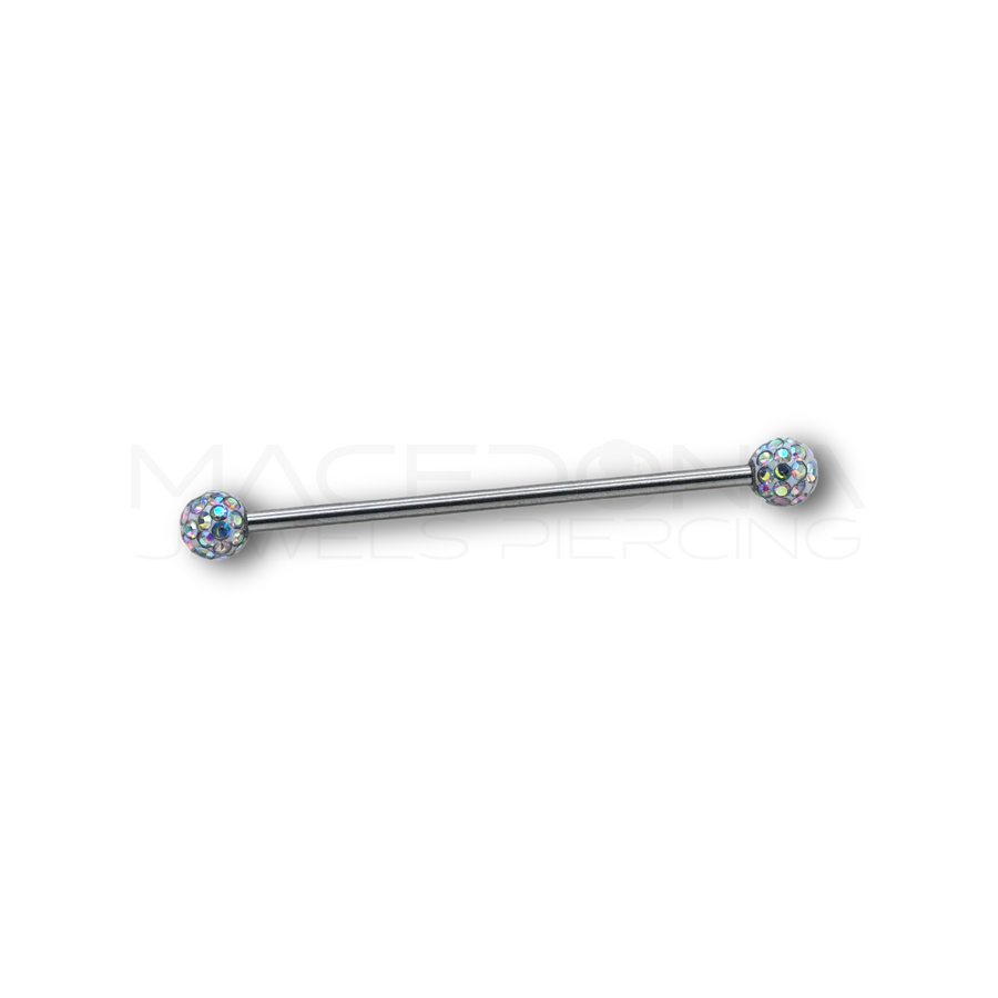 Barbell con Palline Glitterate