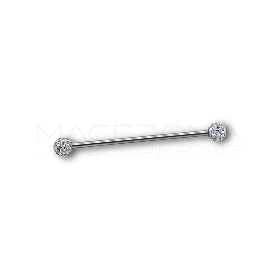 Barbell con Palline Glitterate
