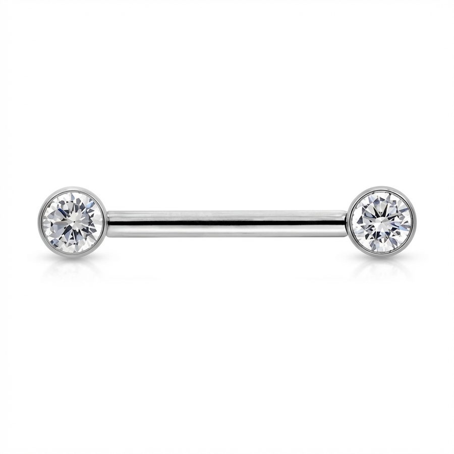 Piercing con zirconi in Titanio G23 - Piercing per Nipple