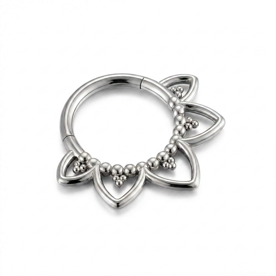 Cerchietto ornamentale in Acciaio Chirurgico 316L - Piercing per lobo, helix, daith, septum