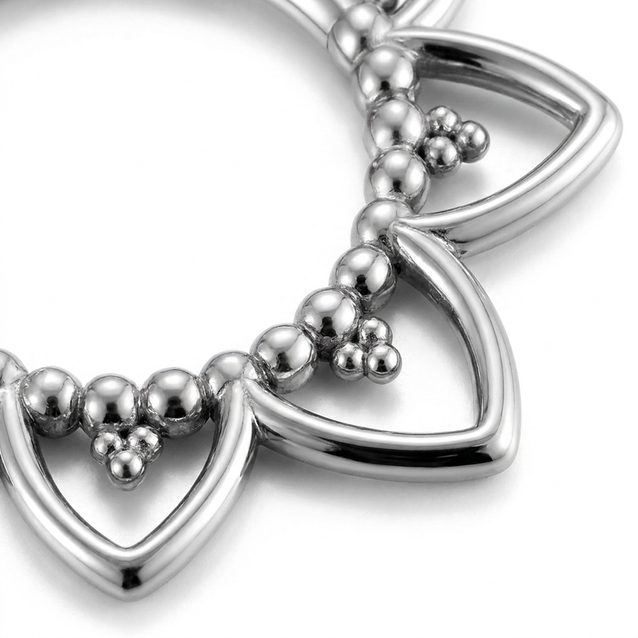 Cerchietto ornamentale in Acciaio Chirurgico 316L - Piercing per lobo, helix, daith, septum