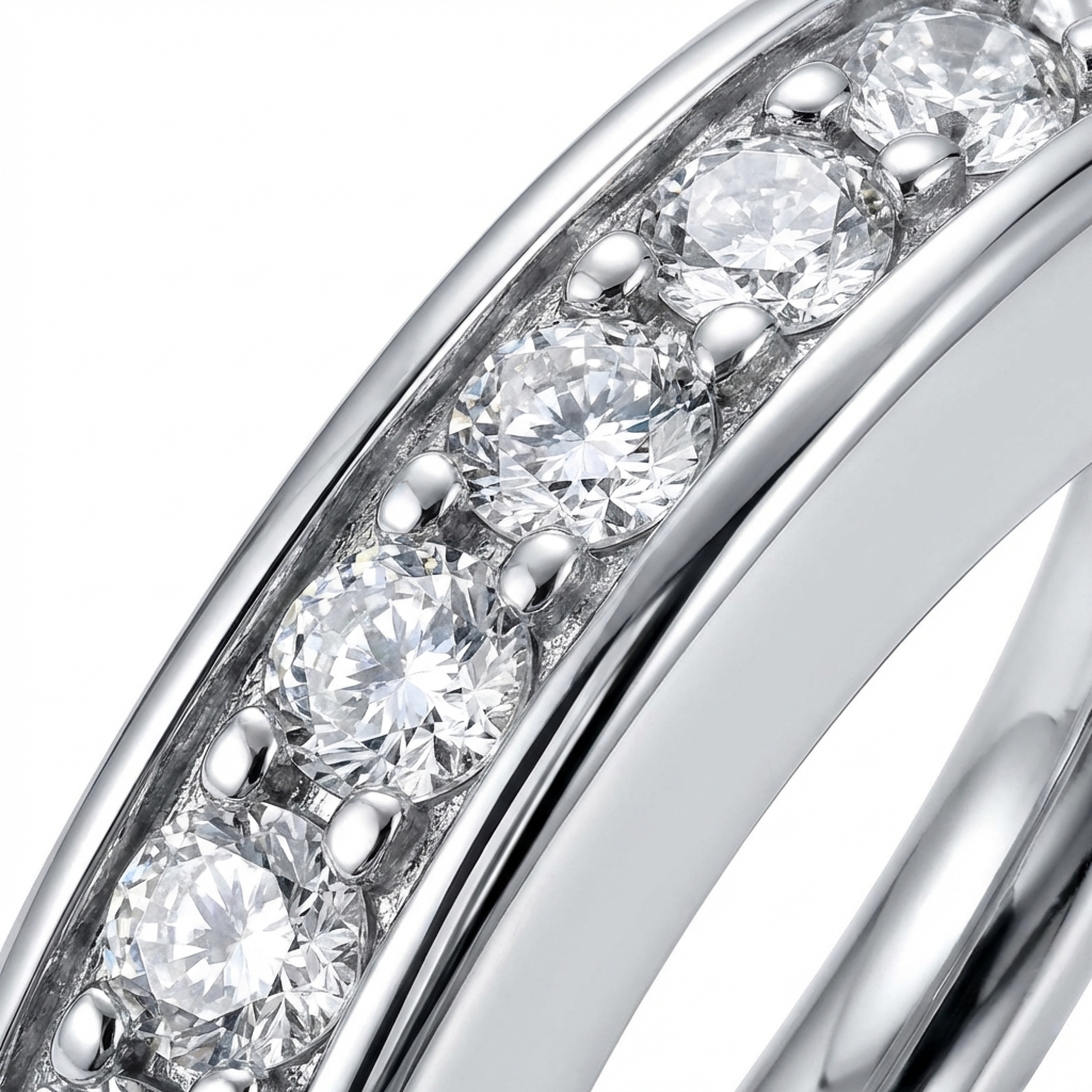 Piercing mezzo cerchio con zirconi in Titanio F136 - Piercing per ombelico