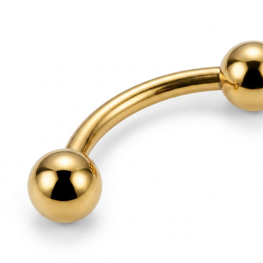 Piercing con zirconi in Titanio F136 - Piercing per ombelico