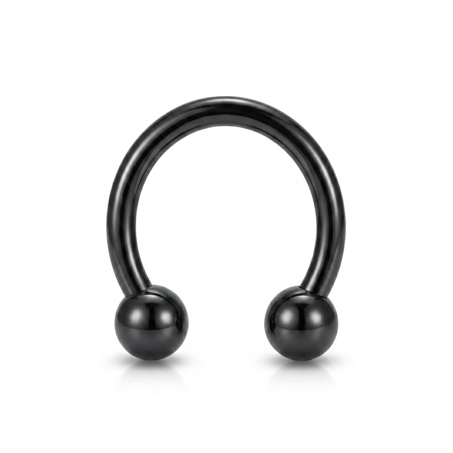 Piercing mezzo cerchio con palline in Titanio F136- Piercing per orecchio
