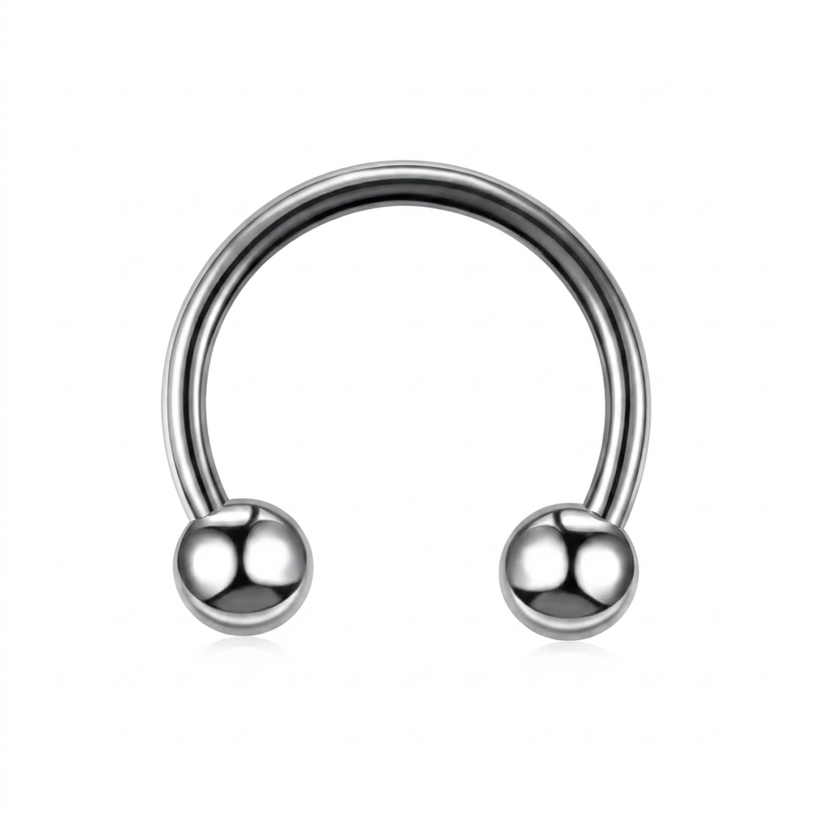 Piercing mezzo cerchio con palline in Titanio F136 - Piercing per Lobo, helix, daith, rook, antitragus, septum, smiley