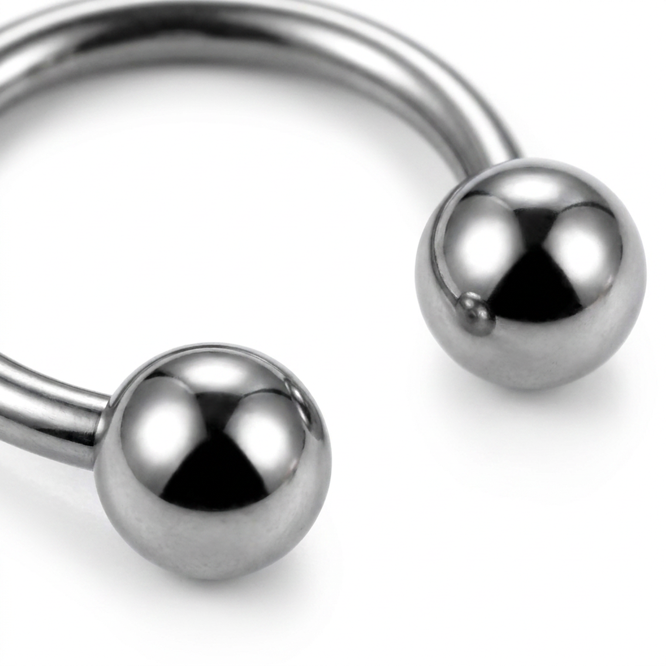 Piercing mezzo cerchio con palline in Titanio F136 - Piercing per Lobo, helix, daith, rook, antitragus, septum, smiley