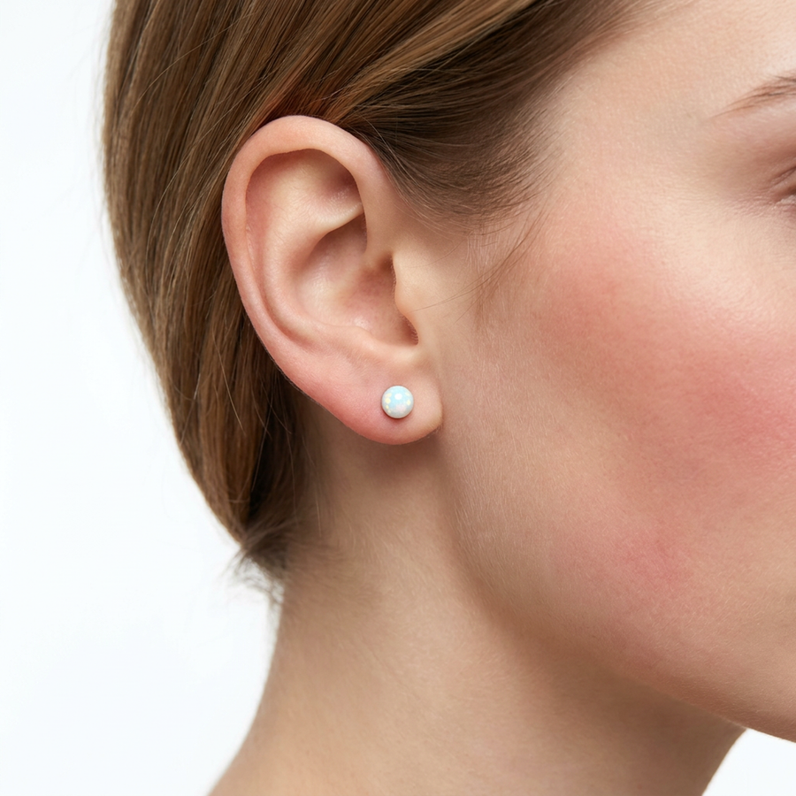 Piercing con opale in Titanio F136 - Piercing per lobo, helix, daith, septum