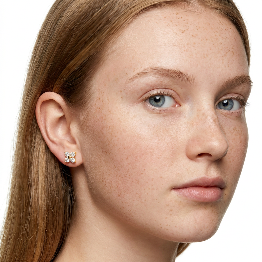 Orecchino con fiore in Titanio - Piercing per orecchio