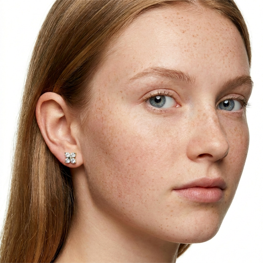 Orecchino con fiore in Titanio - Piercing per orecchio