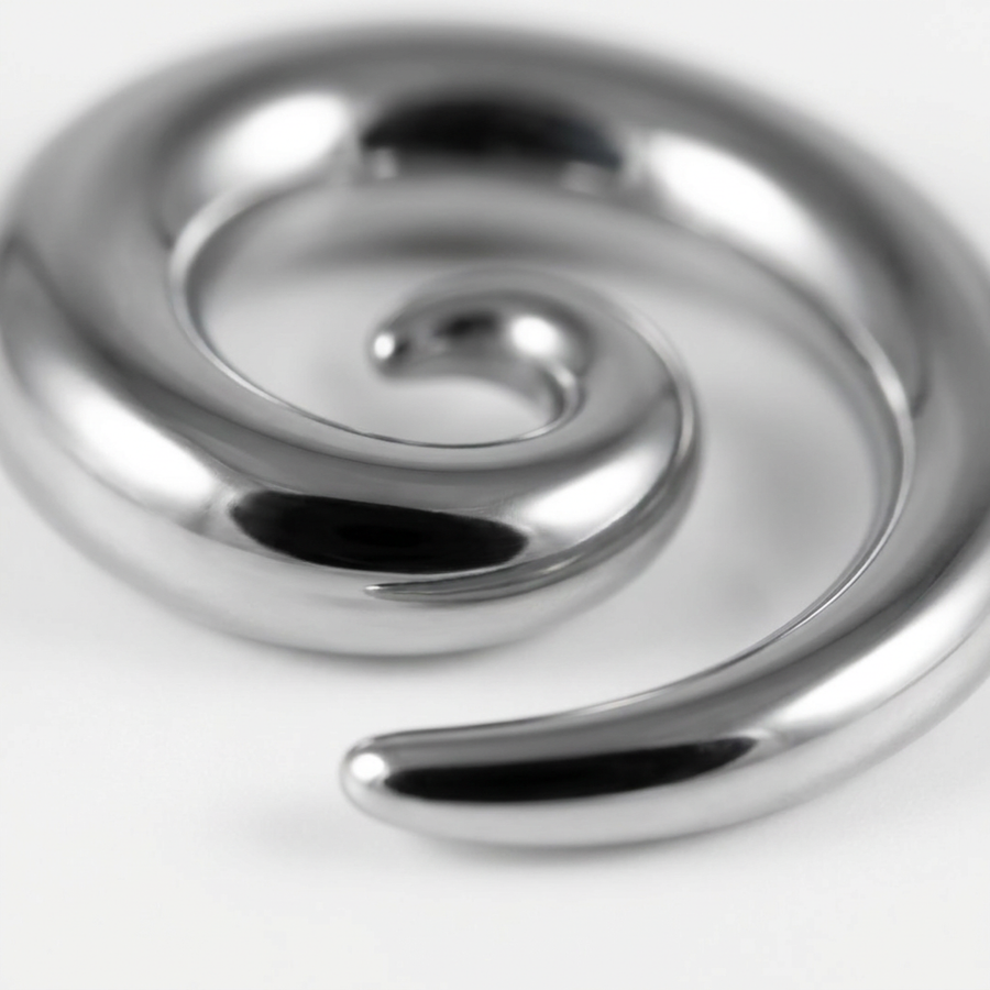 Dilatatore a forma di spirale in Acciaio Inox - Piercing per Lobo