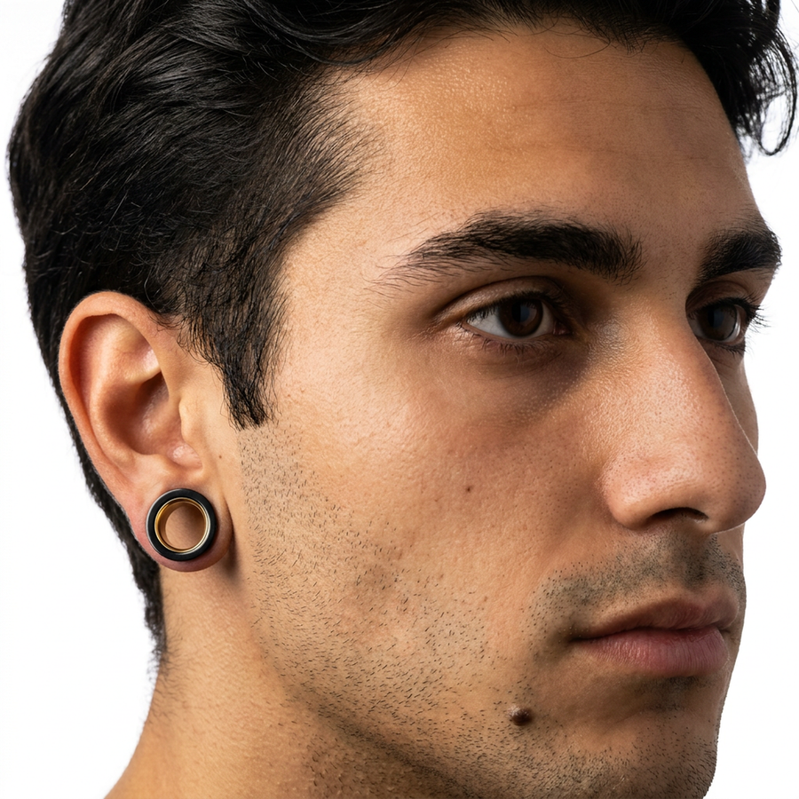 Dilatatore in legno e Acciaio Inox - Piercing per Lobo