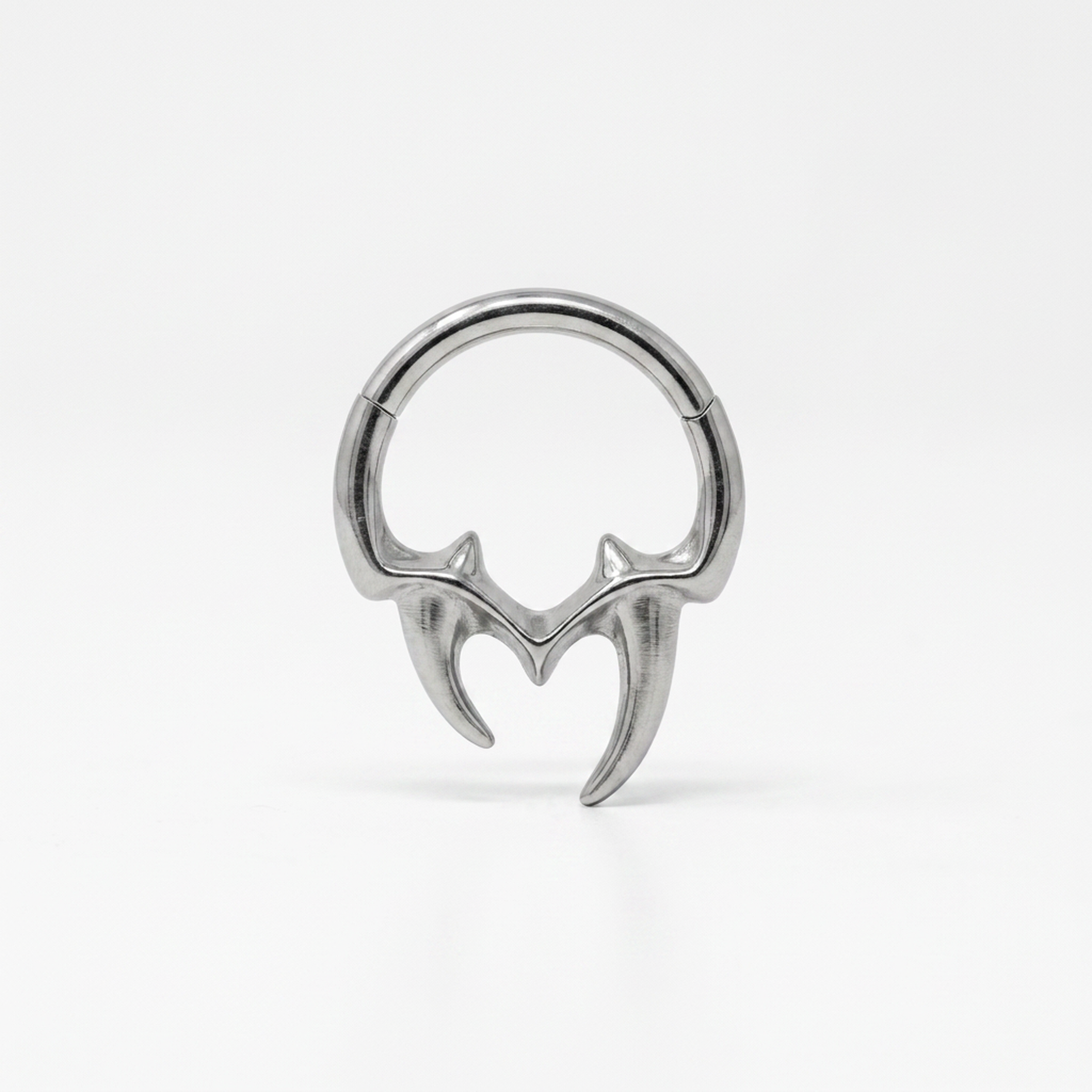 Cerchietto con teschio in Acciaio Chirurgico 316L - Piercing per lobo, helix, daith, septum