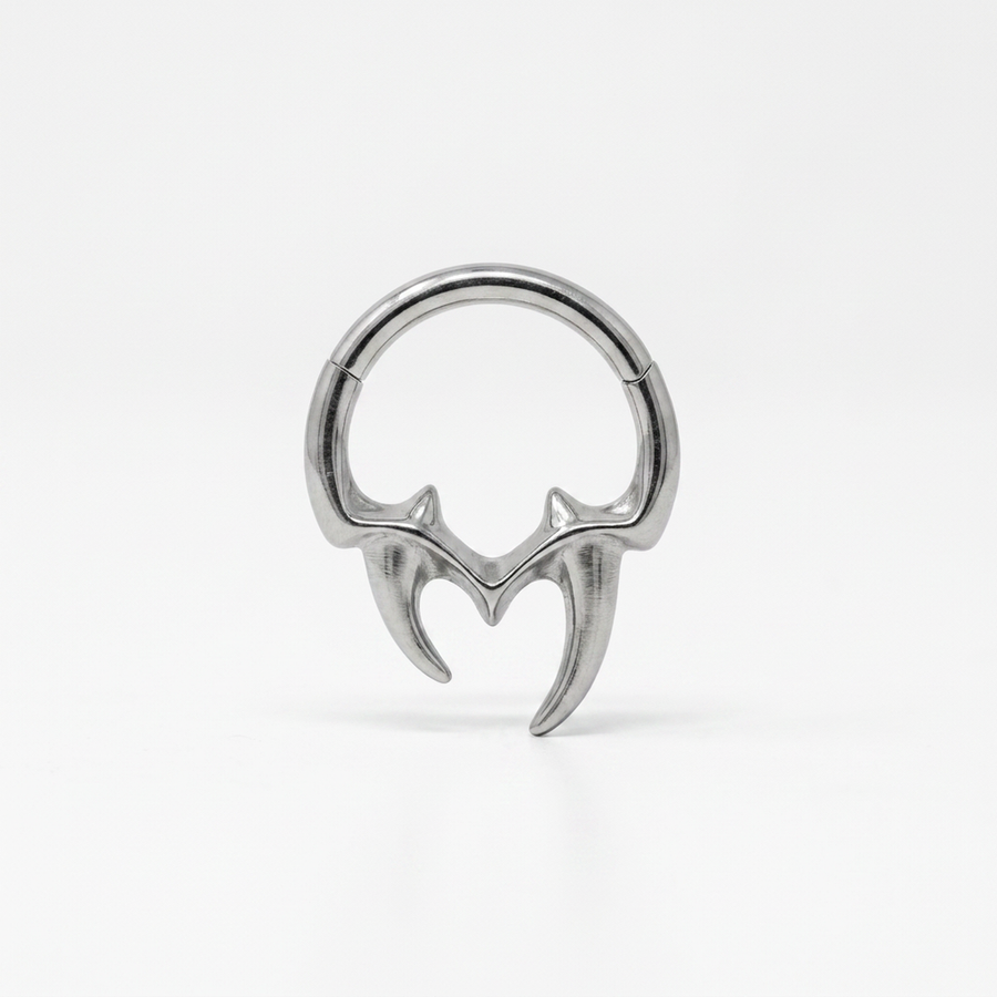Cerchietto con teschio in Acciaio Chirurgico 316L - Piercing per lobo, helix, daith, septum