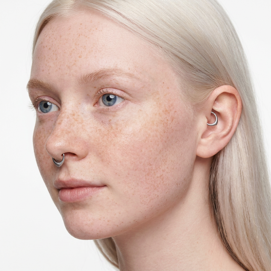 Cerchietto a punta in Acciaio Chirurgico 316L - Piercing per lobo, helix, daith, septum