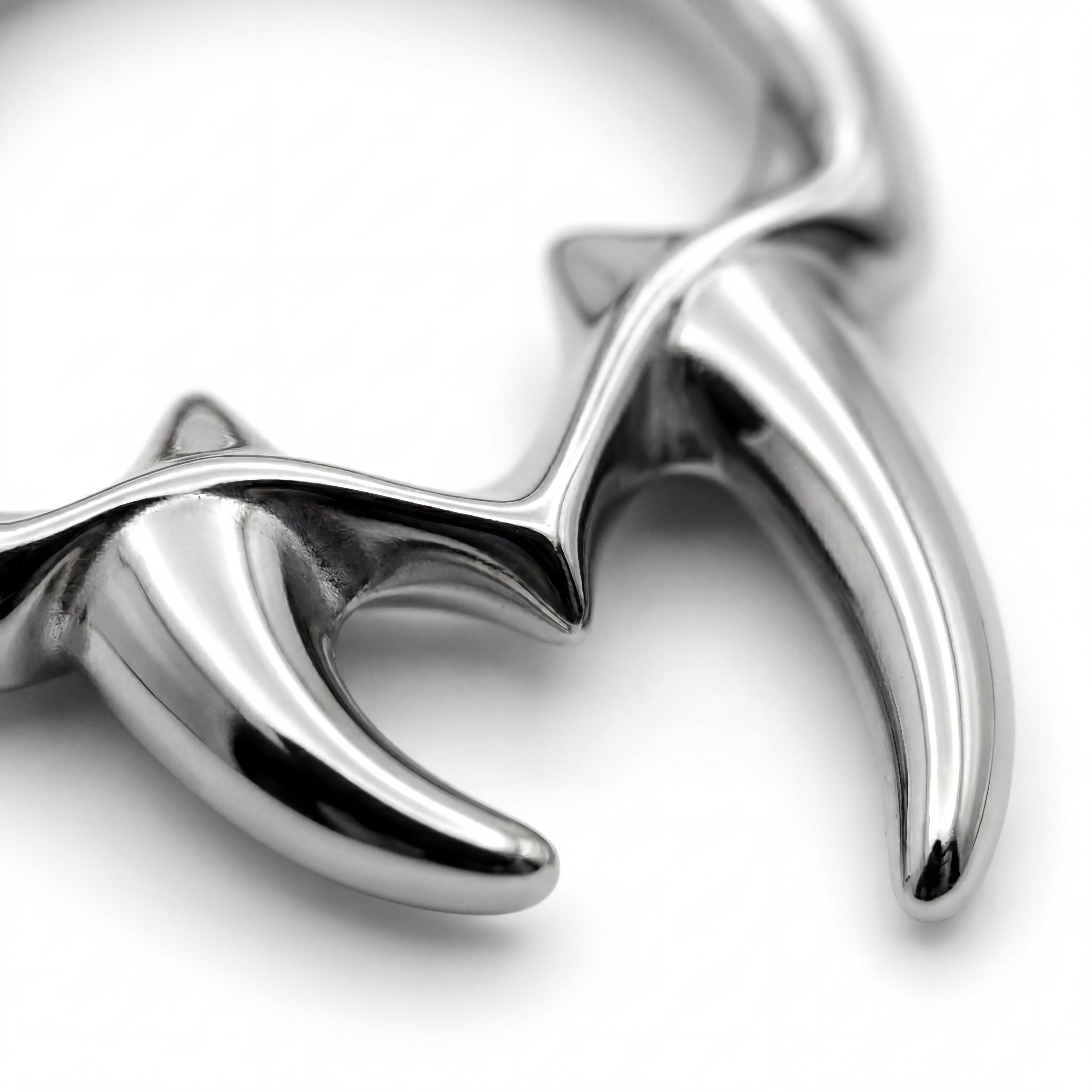 Cerchietto con teschio in Acciaio Chirurgico 316L - Piercing per lobo, helix, daith, septum