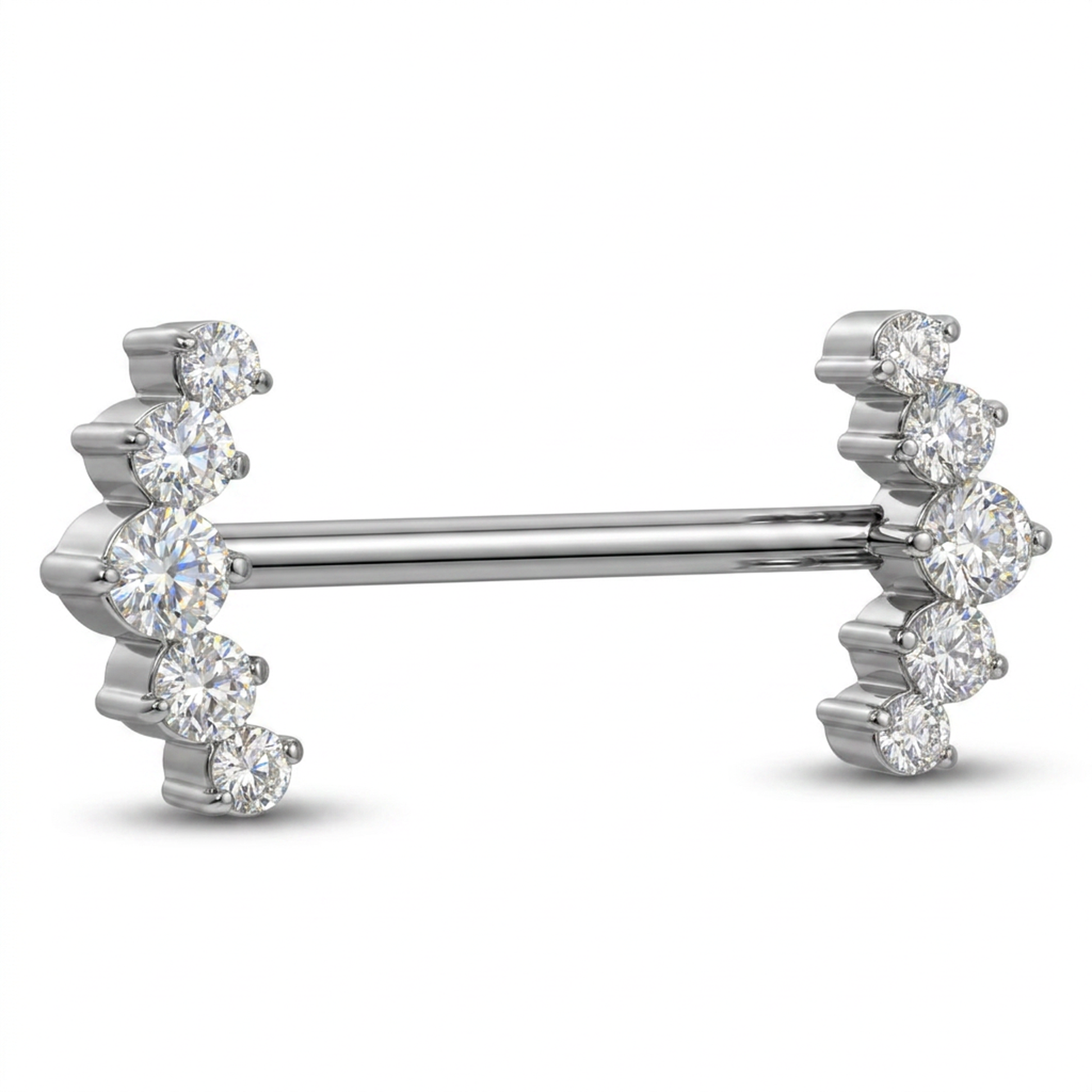 Piercing con zirconi in Titanio G23 - Piercing per Nipple