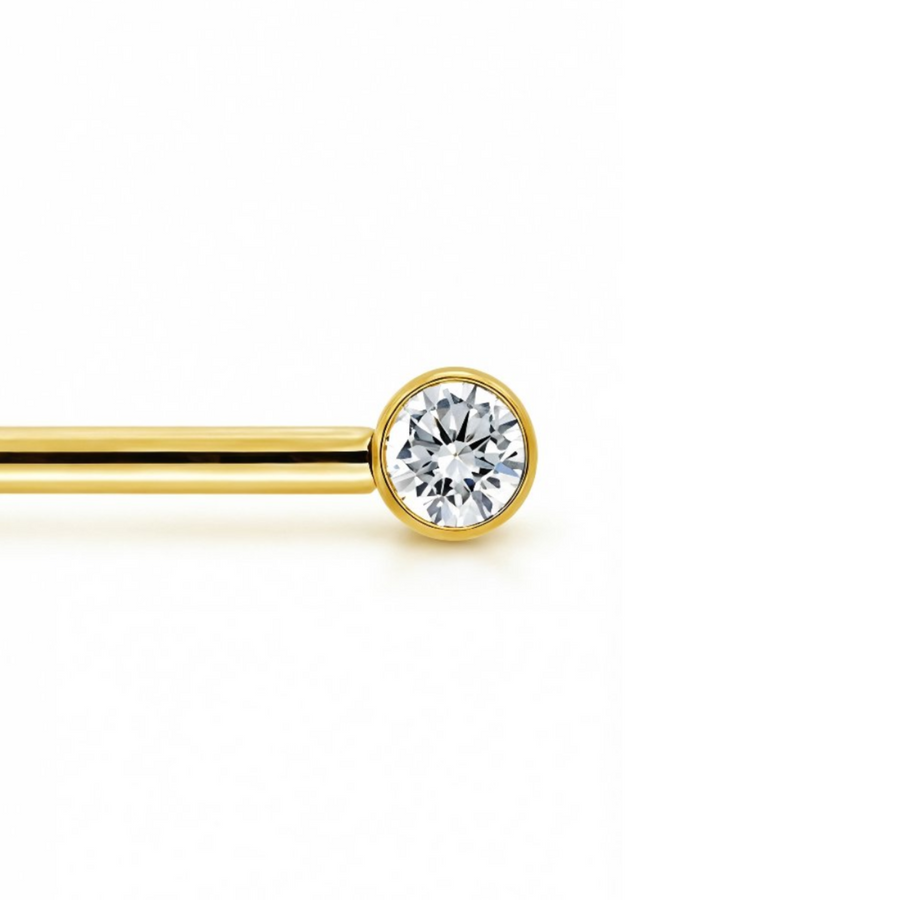 Piercing con zirconi in Titanio G23 - Piercing per Nipple