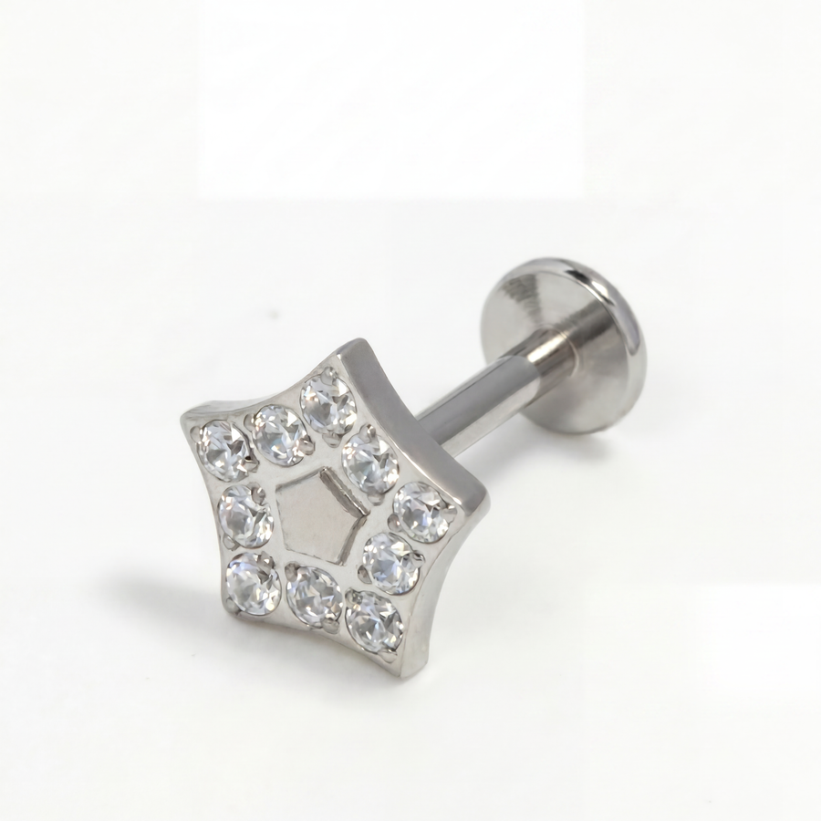 Piercing con zirconi in Acciaio Chirurgico 316L - Piercing per lobo, helix, forward helix, conch, flat, tragus