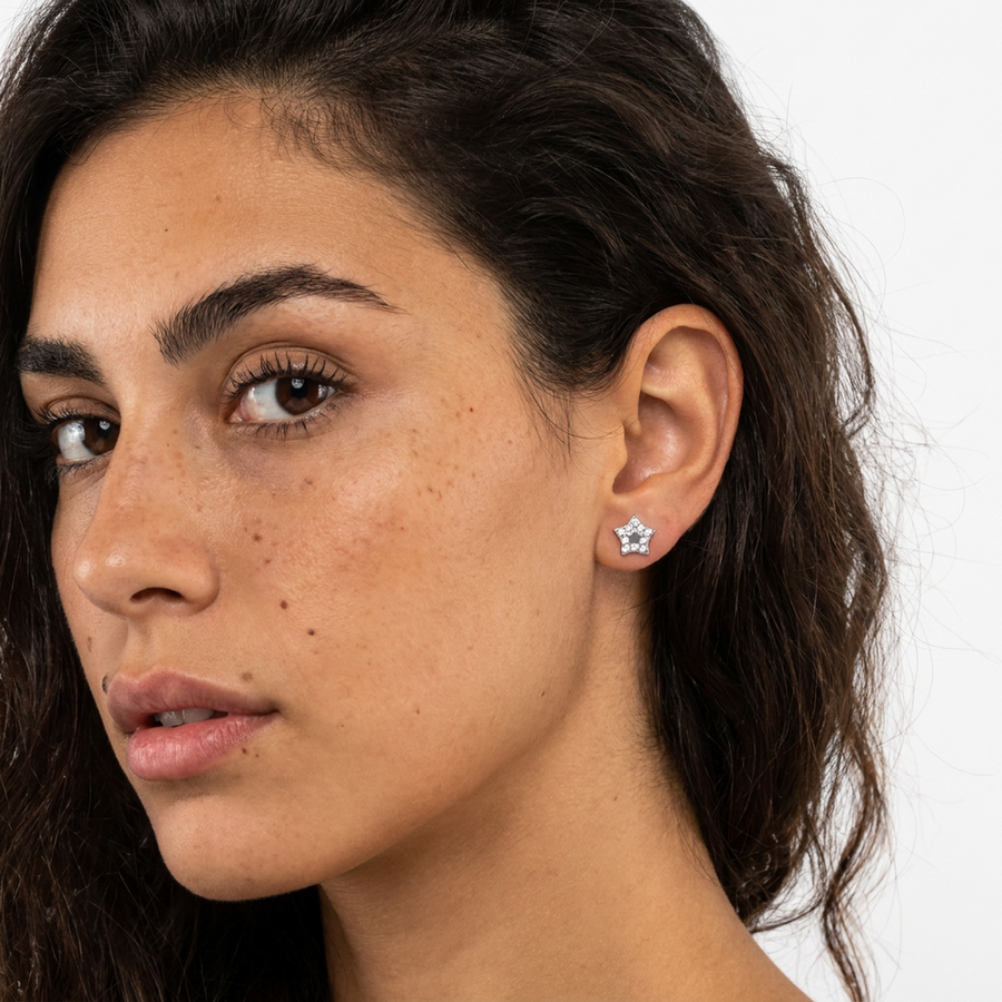 Piercing con zirconi in Acciaio Chirurgico 316L - Piercing per lobo, helix, forward helix, conch, flat, tragus