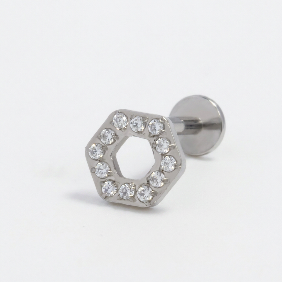 Piercing di zirconi in Acciaio Chirurgico 316L - Piercing per lobo, helix, forward helix, conch, flat, tragus