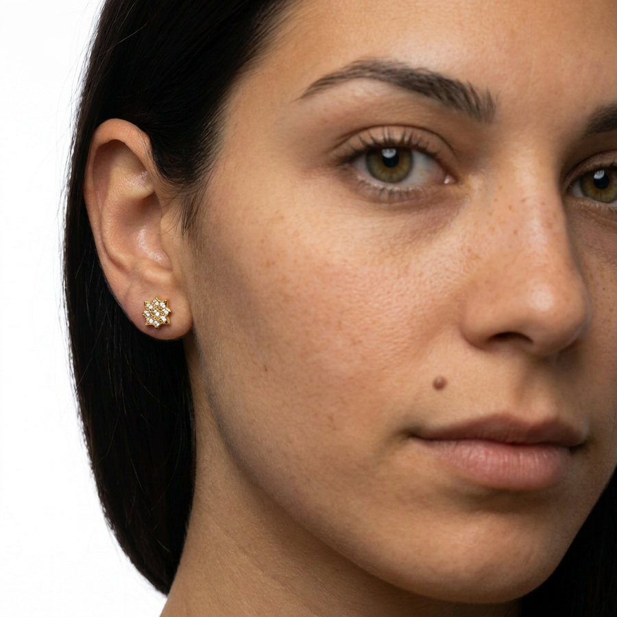 Piercing con zirconi in Acciaio Chirurgico 316L - Piercing per lobo, helix, forward helix, conch, flat, tragus
