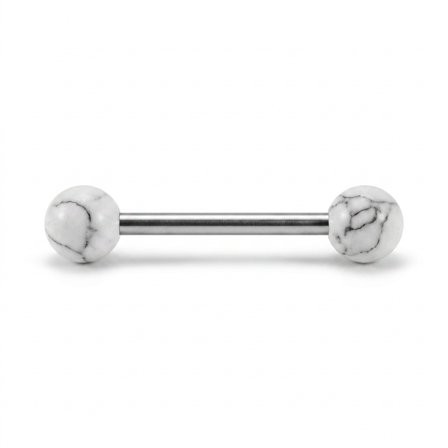 Piercing con palline in pietra in Acciaio Chirurgico 316L - Piercing per Nipple