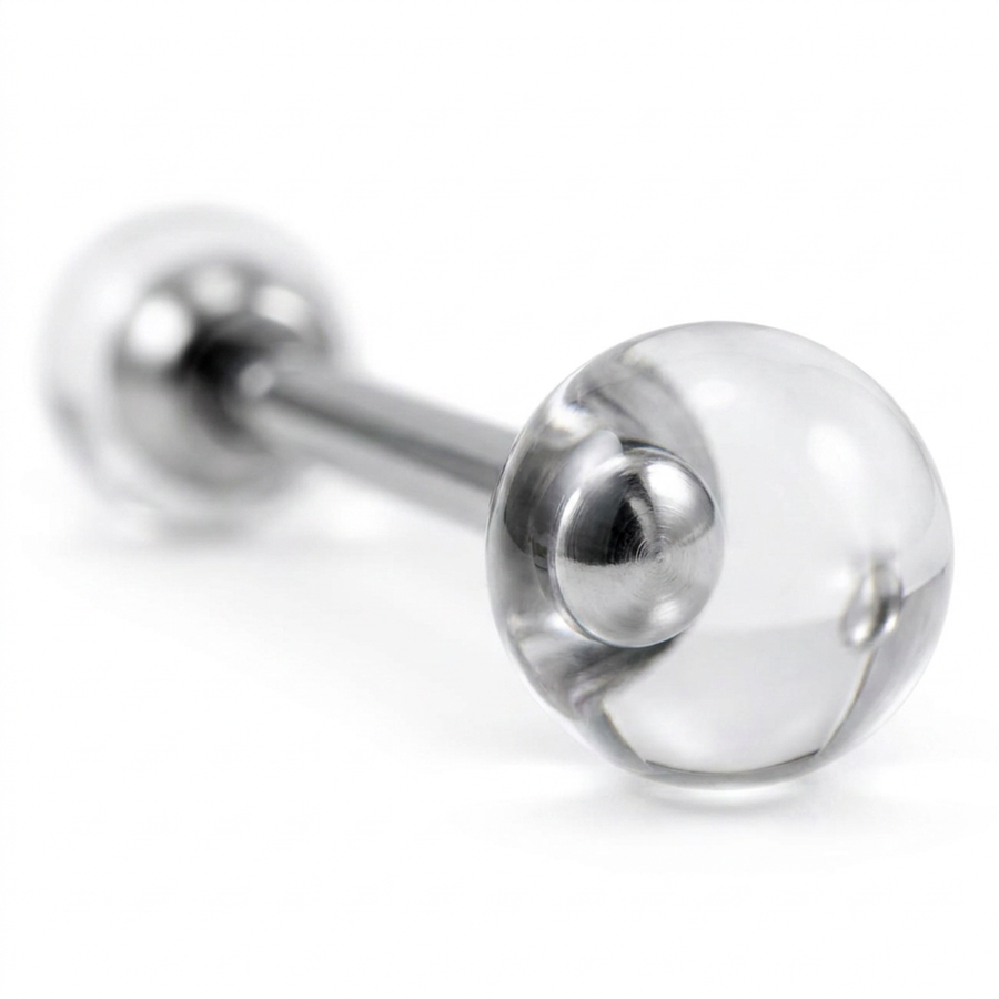 Piercing con palline in pietra in Acciaio Chirurgico 316L - Piercing per Nipple