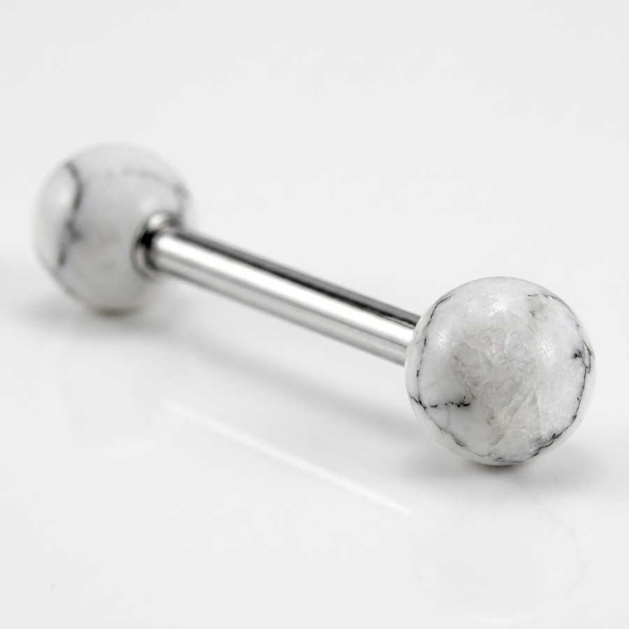 Piercing con palline in pietra in Acciaio Chirurgico 316L - Piercing per Nipple
