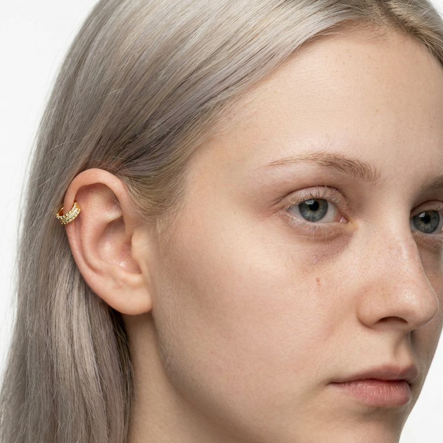 Piercing con zirconi e palline in Titanio G23 - Piercing per helix