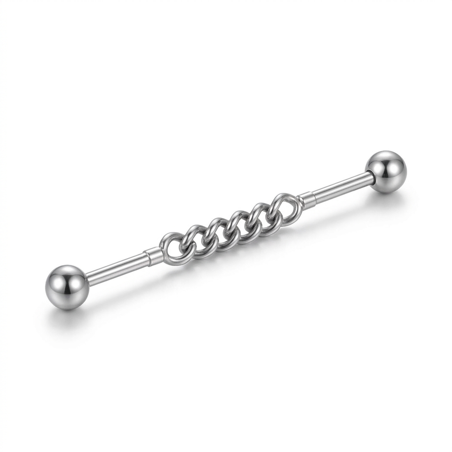 Piercing con catena in Acciaio Chirurgico 316L - Piercing per industrial
