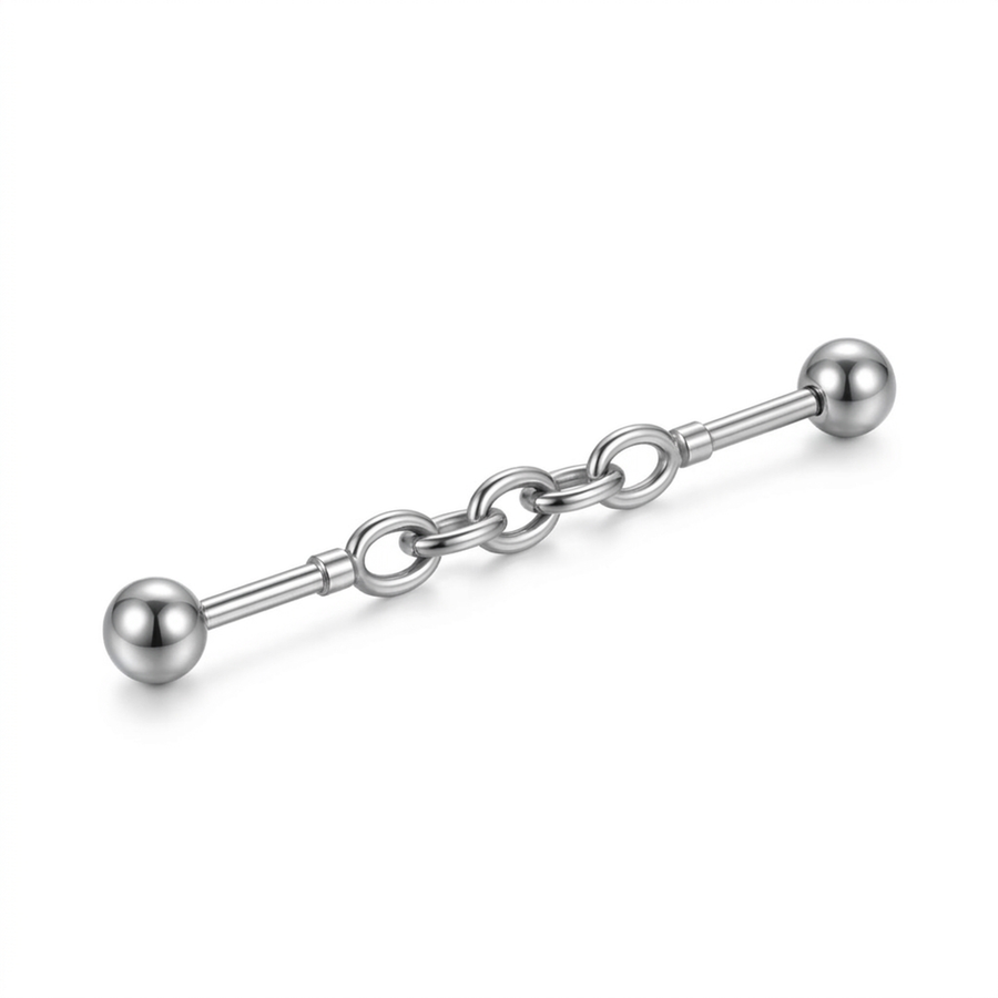 Piercing con catena in Acciaio Chirurgico 316L - Piercing per industrial