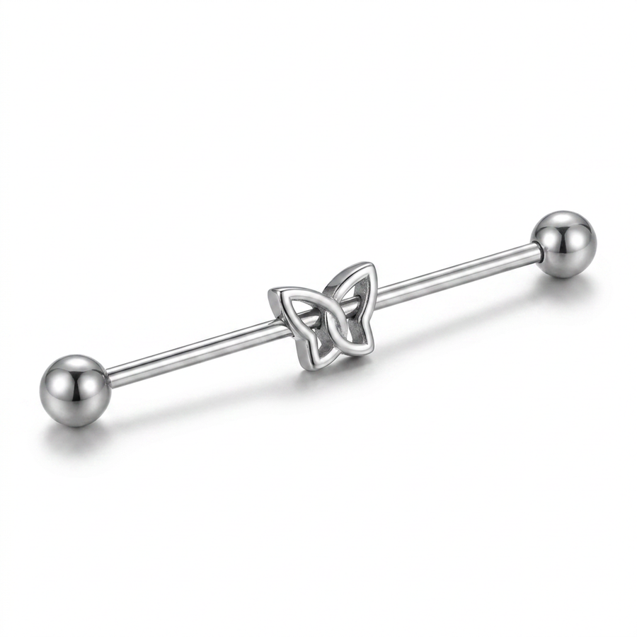 Piercing con farfalla in Acciaio Chirurgico 316L - Piercing per industrial