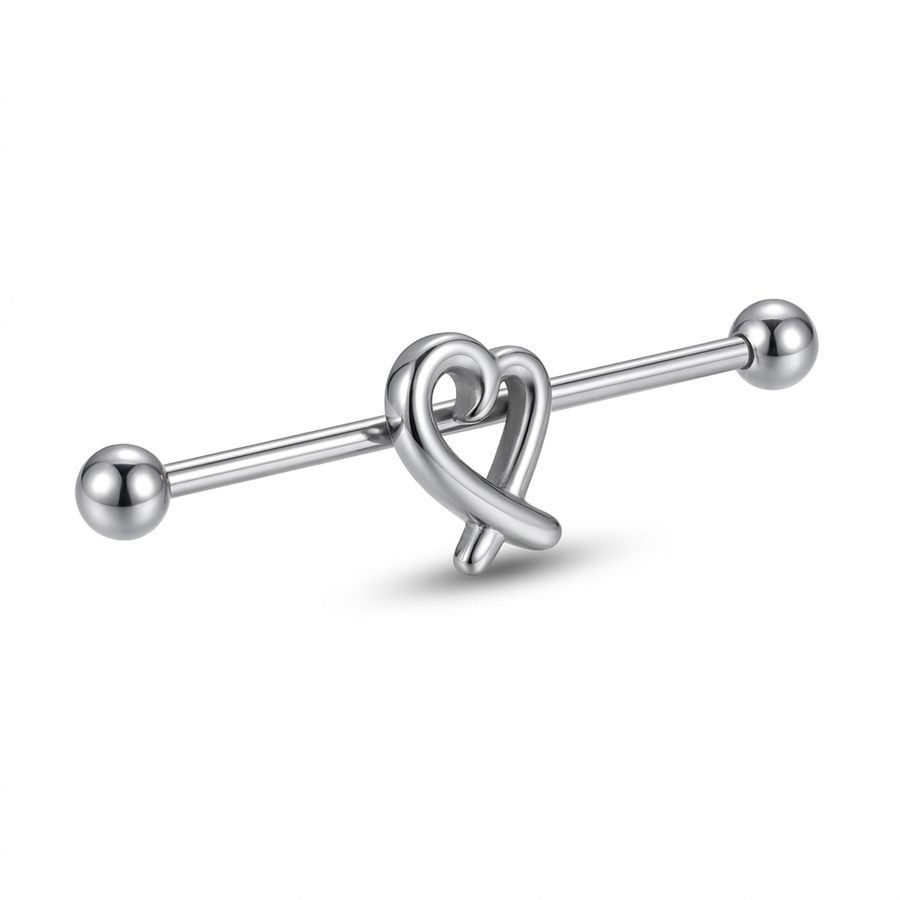Piercing con cuore in Acciaio Chirurgico 316L - Piercing per industrial