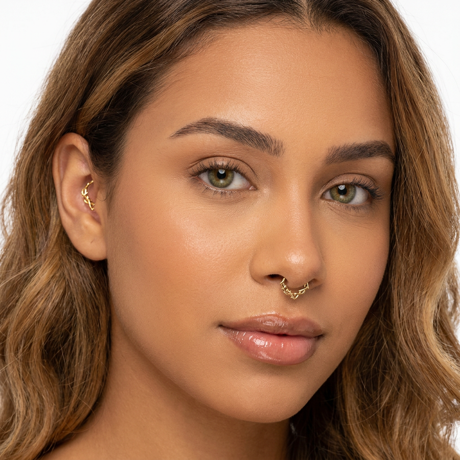 Piercing con intreccio in Acciaio Chirurgico 316L - Piercing per lobo, helix, daith, septum