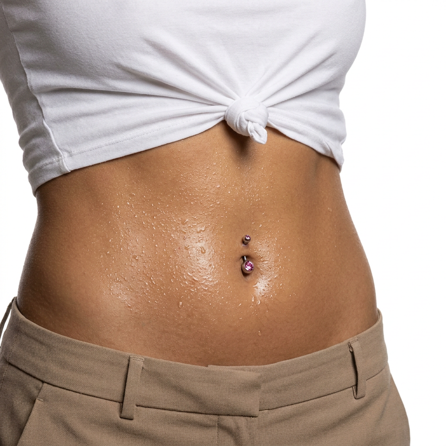 Piercing con zirconi in acciaio chirurgico 316L - Piercing per ombelico