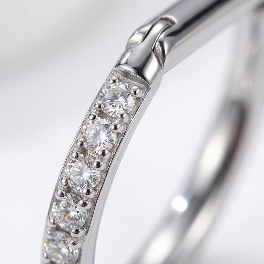 Piercing mezzo cerchio con zirconi in Acciaio Chirurgico 316L - Piercing per lobo, helix, daith, septum