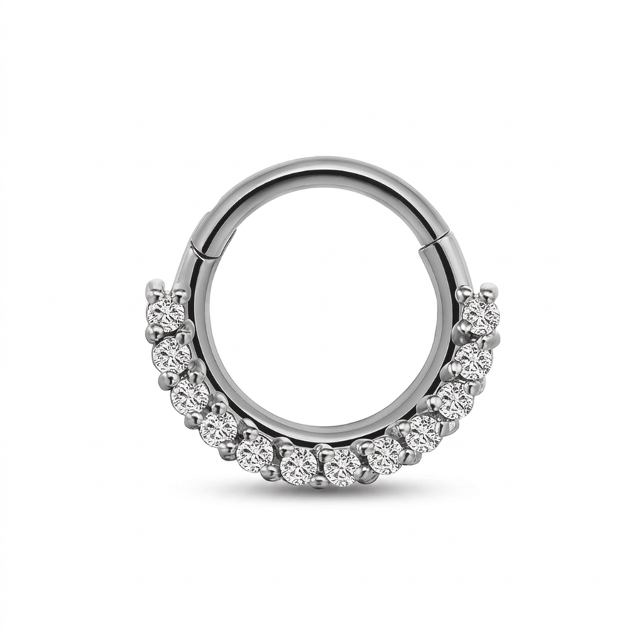 Piercing con zirconi in Acciaio Chirurgico 316L - Piercing per lobo, helix, daith, septum