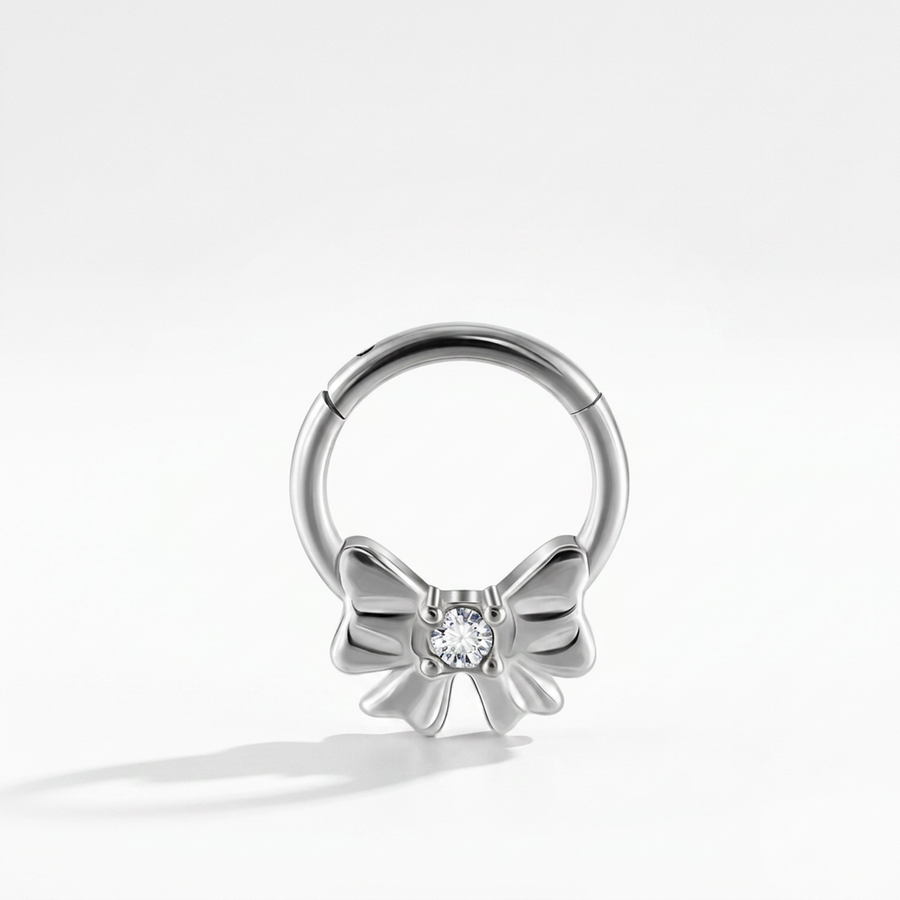 Piercing con fiocco in Acciaio Chirurgico 316L - Piercing per lobo, helix, daith, septum