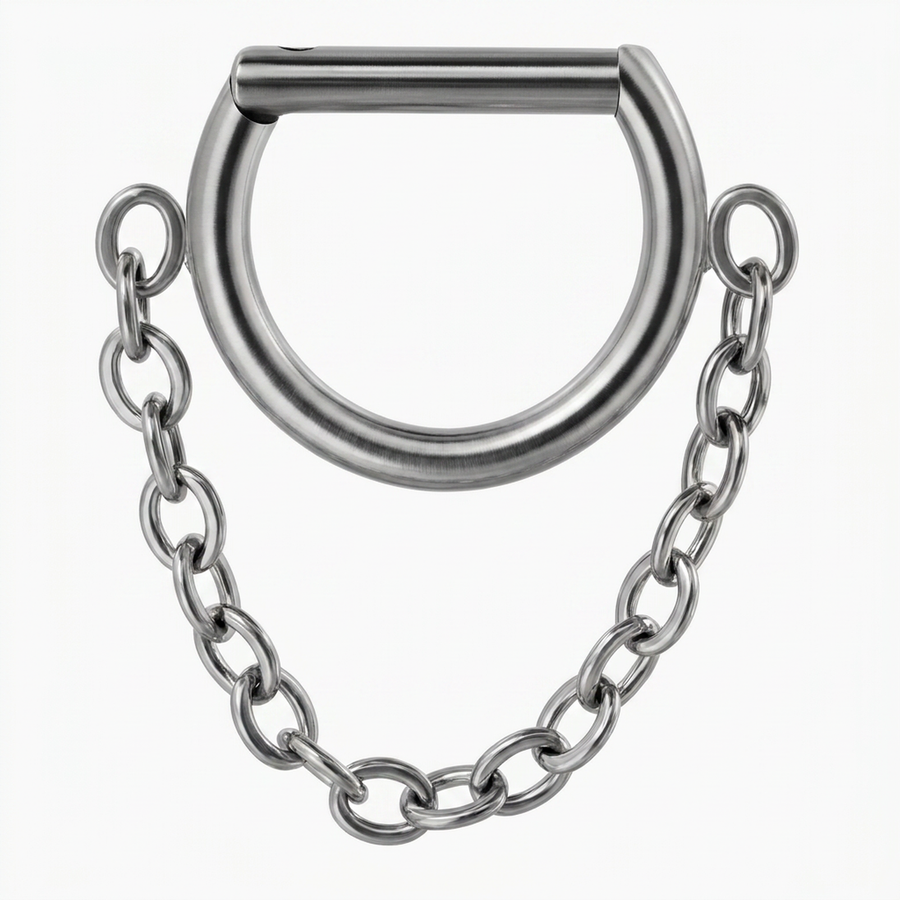 Piercing con catenina in Acciaio Chirurgico 316L - Piercing per lobo, helix, daith, septum