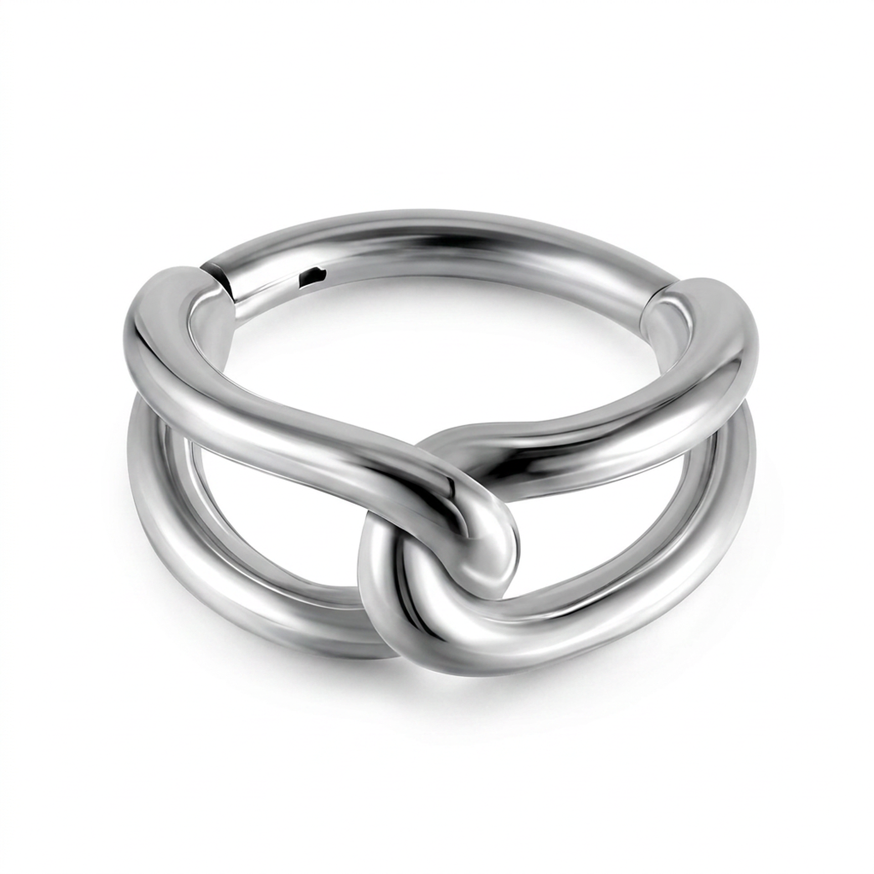 Cerchietto intrecciato in Acciaio Chirurgico 316L - Piercing per lobo, helix, forward helix, tragus