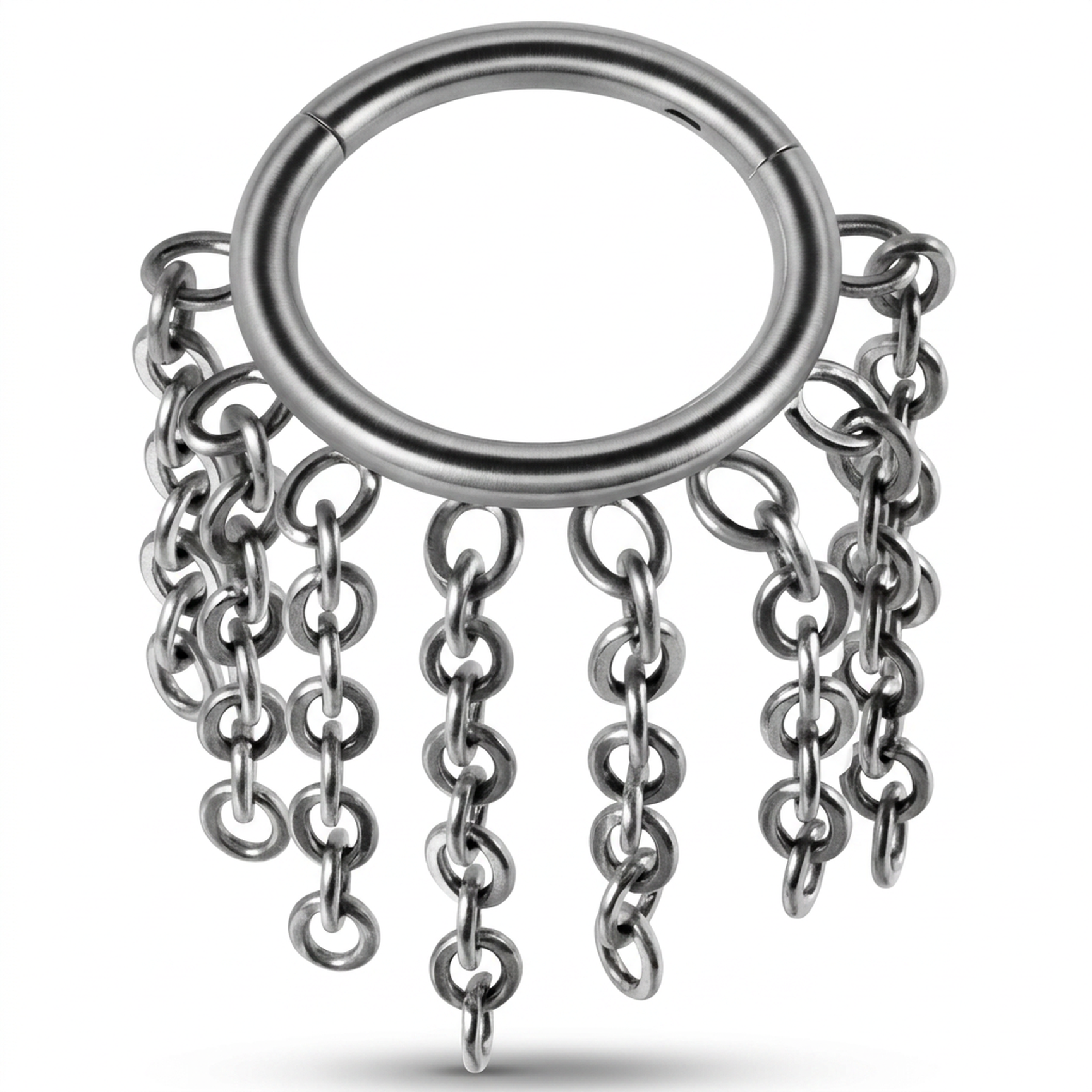 Piercing con catene pendenti in acciaio chirurgico 316L - Piercing per helix, daith, septum