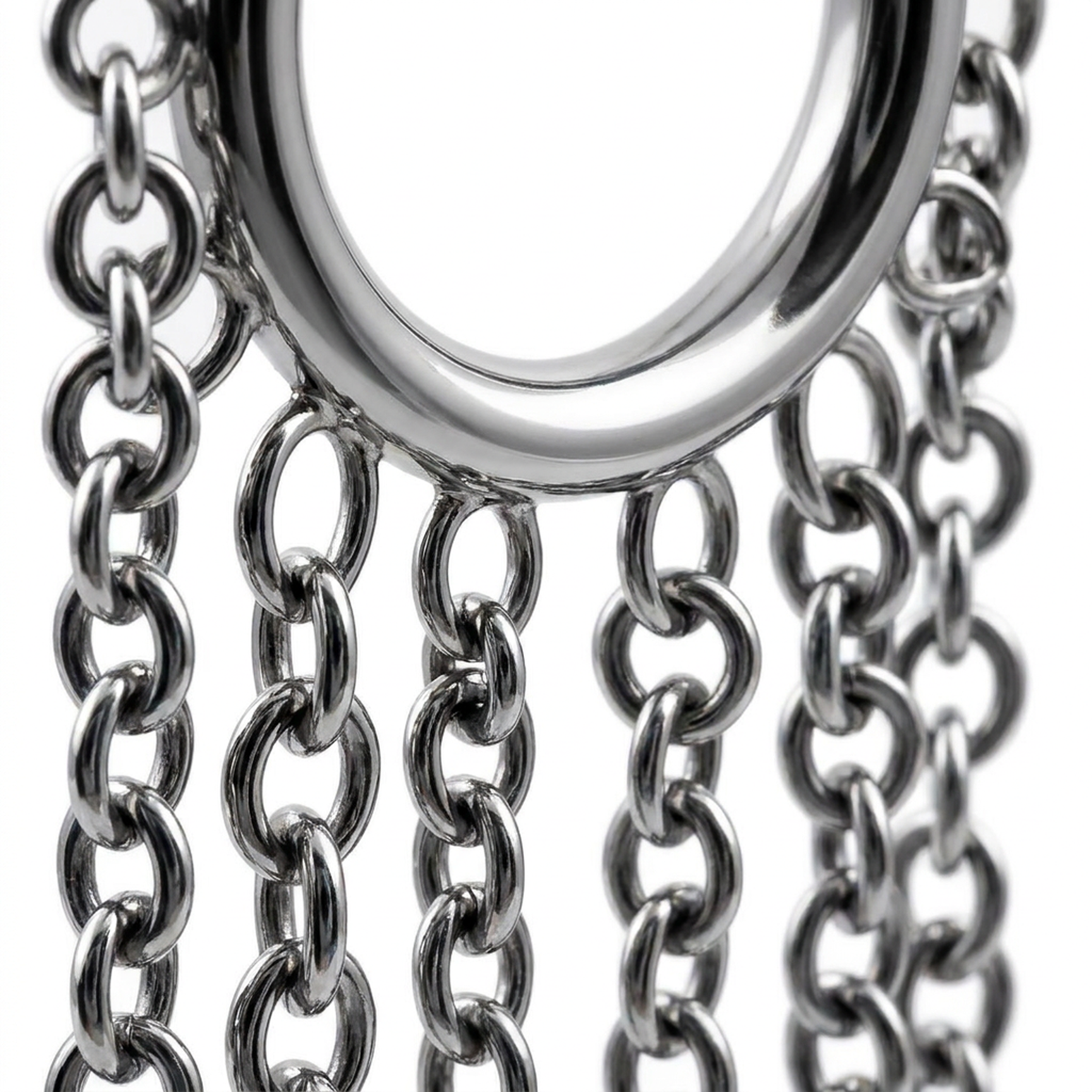Piercing con catene pendenti in acciaio chirurgico 316L - Piercing per helix, daith, septum