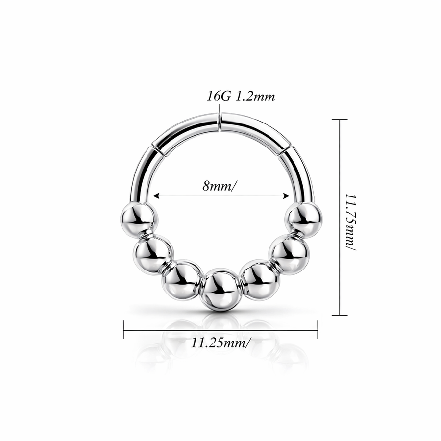 Piercing con sfere in Acciaio Chirurgico 316L - Piercing per lobo, helix, daith, septum