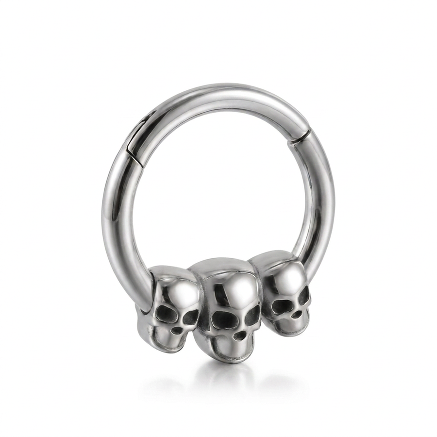 Piercing con teschi in Acciaio Chirurgico 316L - Piercing per lobo, helix, daith, septum