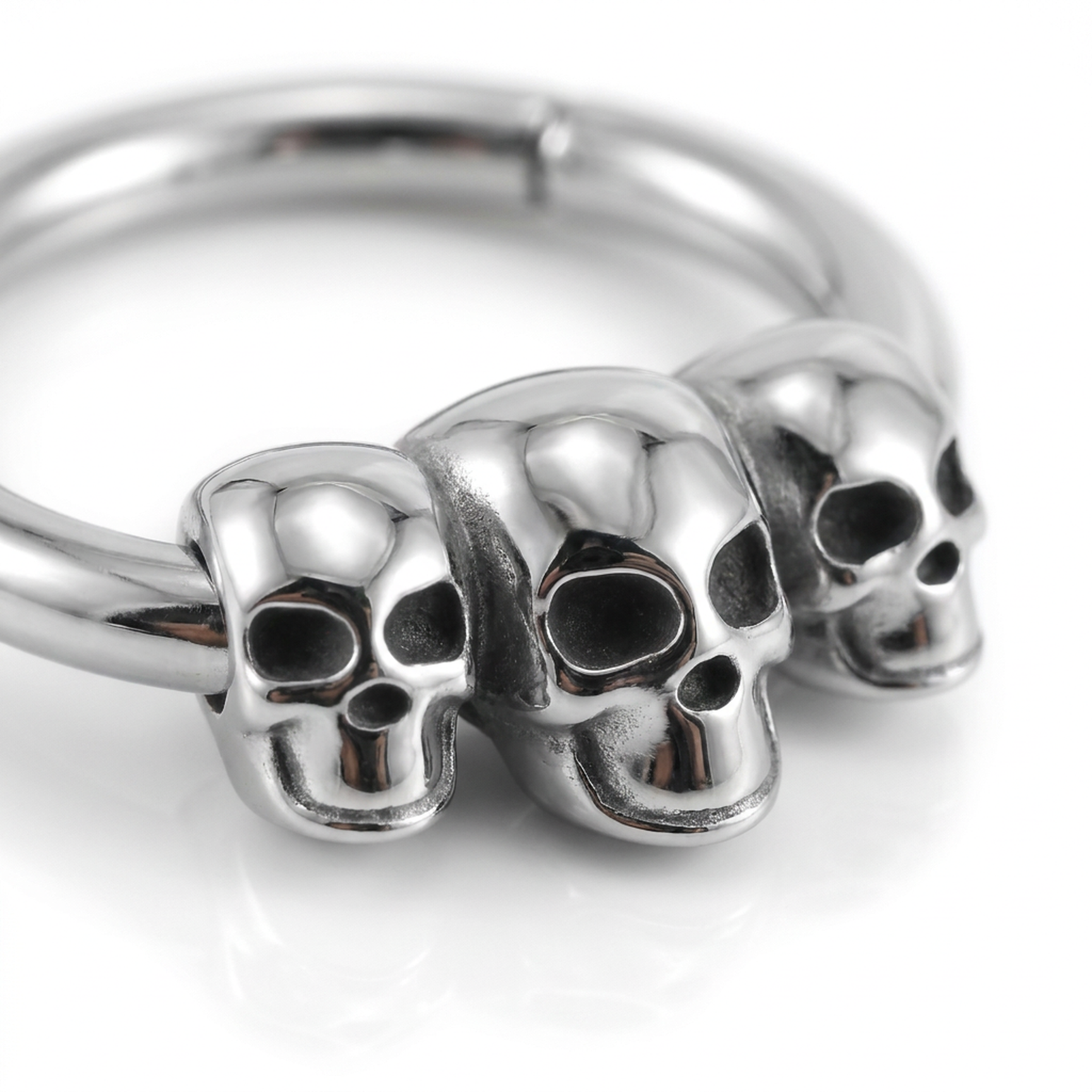 Piercing con teschi in Acciaio Chirurgico 316L - Piercing per lobo, helix, daith, septum
