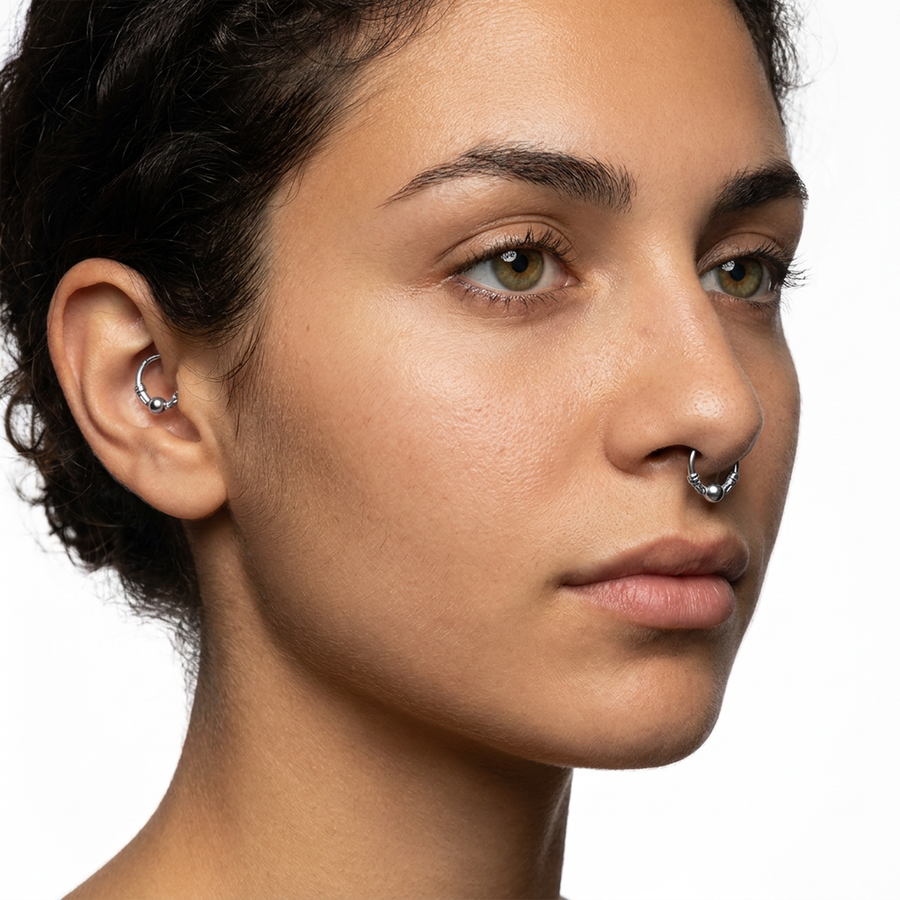 Piercing con pallina in Acciaio Chirurgico 316L - Piercing per lobo, helix, daith, septum