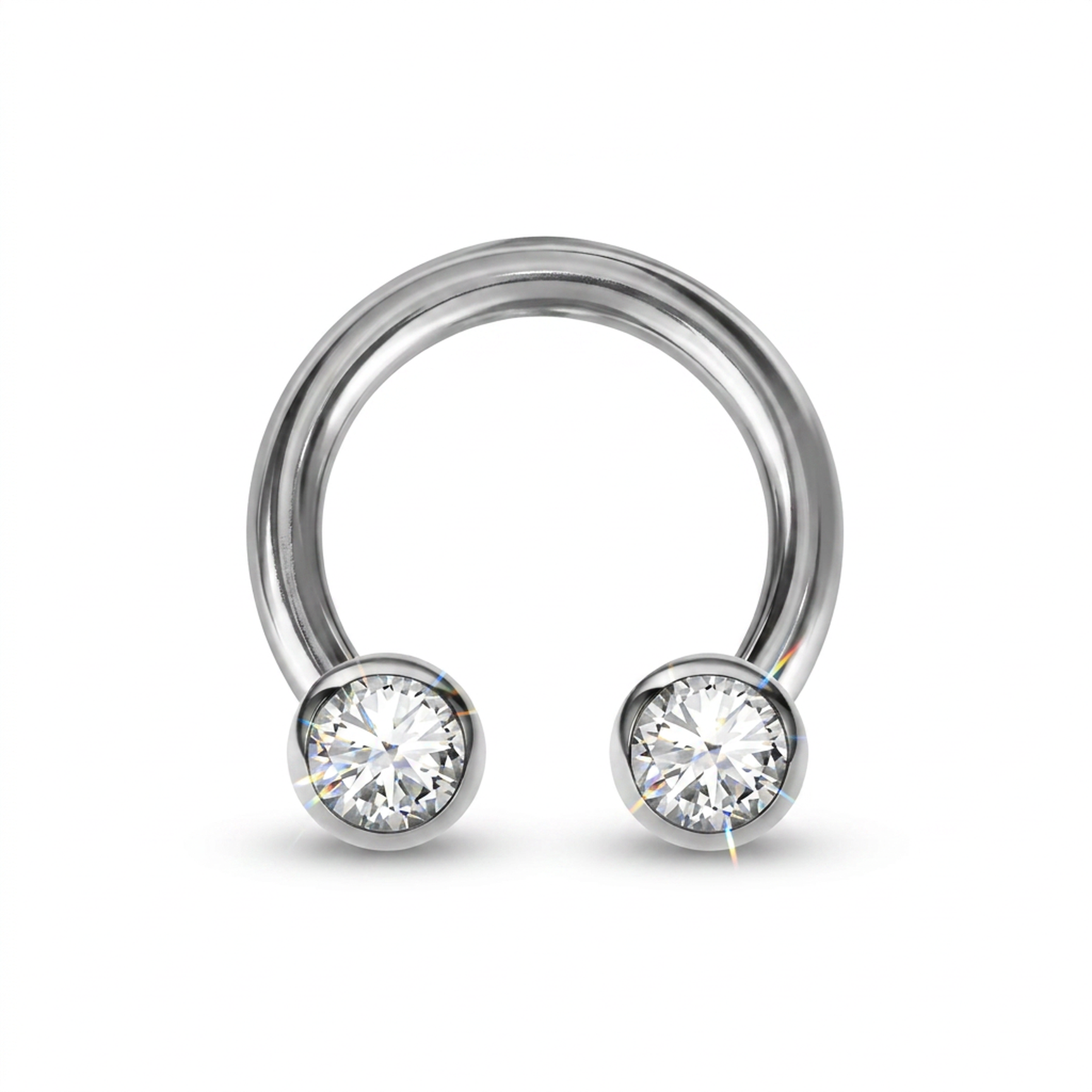Piercing con palline di zirconi in Acciaio Chirurgico 316L - Piercing per lobo, helix, daith, septum