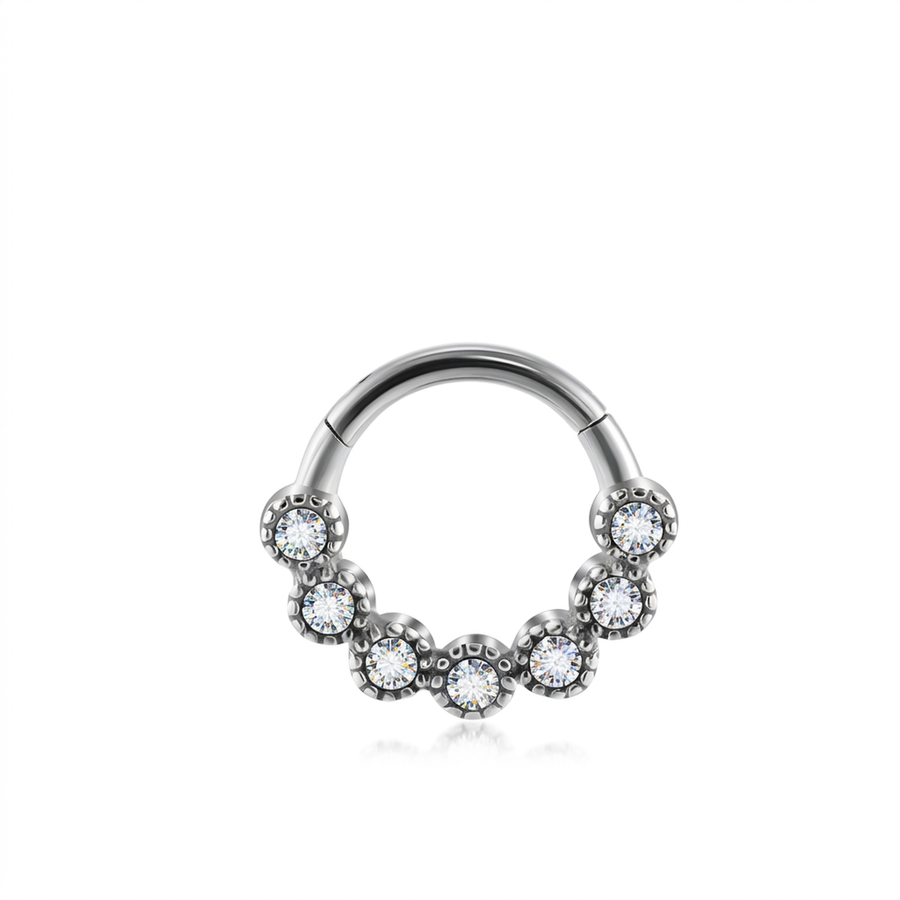 Piercing con zirconi in Acciaio Chirurgico 316L - Piercing per lobo, helix, daith, septum
