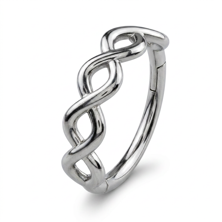 Cerchietto con infinito in Acciaio Chirurgico 316L - Piercing per lobo, helix, forward helix, conch, tragus, antitragus, rook